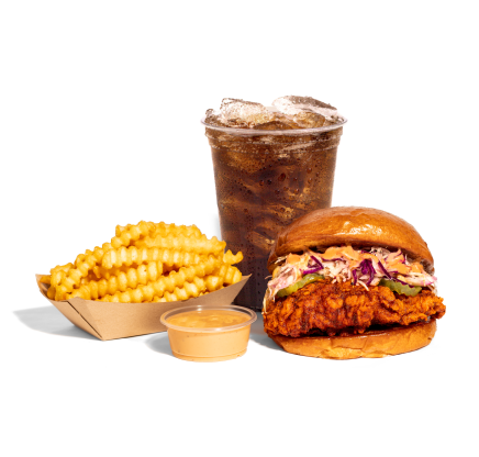 Fries, cola and burger